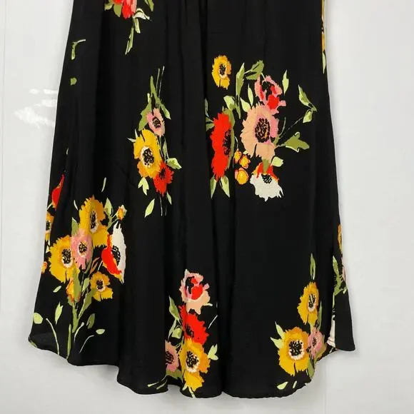 Free People | Neon Garden Black Floral Mini Dress - Picture 8 of 12